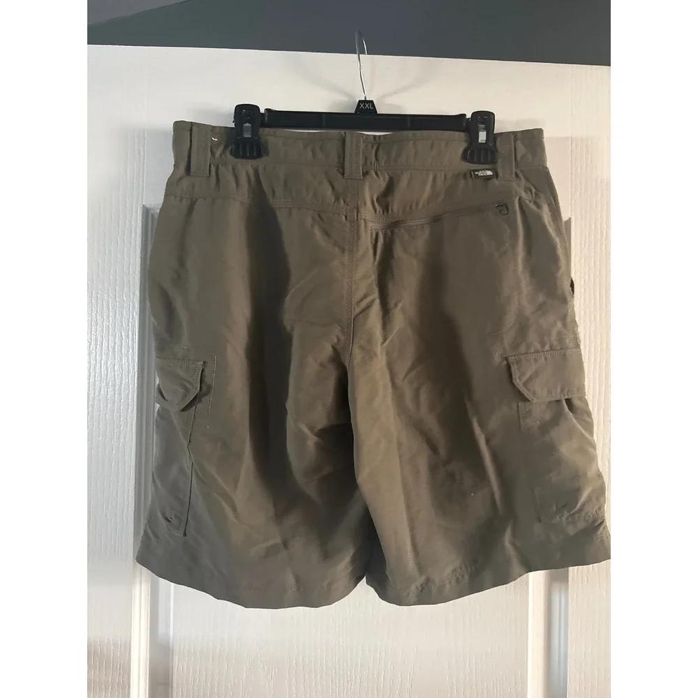 The North Face Mens Cargo Shorts Olive Green Hiking Utility Outdoor 9 Inseam